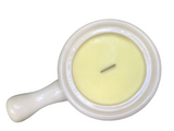 Citronella Lemongrass Soy Candle Cherry Wood Wick Upcycled Decorative Crock  Essential Oils