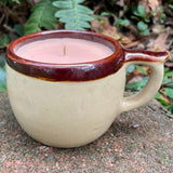 Upcycled Coffee Cup Soy Candles Handmade Organic Hemp Wick