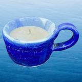 Handmade Pottery Vanilla Scented Candles  Soy Wax