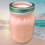 Mason Jar 16oz Soy Wax Candle Organic Hemp Wick