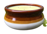 Citronella Lemongrass Soy Candles Upcycled Crock Organic Hemp Wicks