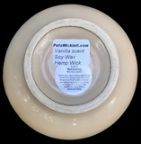 Vanilla Soy Candles Handmade Eco Friendly Upcycled Ceramic Bowl Candles Three Organic Hemp Wicks