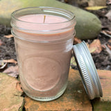 Espresso Latte Scented Candles Upcycled Mason Soy Wax Organic Hemp Wick