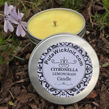 Citronella Lemongrass Essential Oil Candles Seamless Aluminum Tip Screw Top Lid Organic Hemp Wick