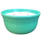 Soy Candles Handmade Choice of Scents Upcycled Green Ceramic Bowl Organic Hemp Wicks