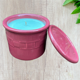 Longaberger Pottery Upcycled Balsam Pine Scented Candles Soy Wax Organic Hemp Wick