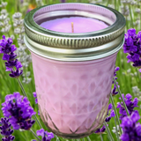 Mason Jar 8oz Soy Wax Candle Organic Hemp Wick