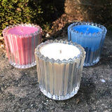 Soy Candles Handmade USA Red White And Blue Upcycled Reusable Votives Organic Hemp Wicks