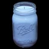 Peppermint Essential Oil Soy Candles Upcycled Mason Jar Organic Hemp Wick