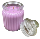 Lavender Soy Candles Handmade Upcycled Glass DecanterOrganic Hemp Wick