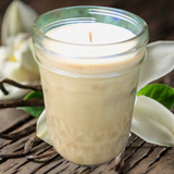Vanilla  Upcycled Reusable Mason Jar Candle Soy Wax Organic Hemp Wick