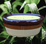 Citronella Lemongrass Soy Candles Handmade Upcycled Croxk Organic Hemp Wick Essential Oils