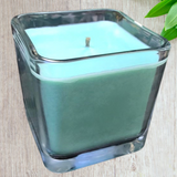 Eucalyptus Soy Candle Upcycled Glass Container Organic Hemp Wick