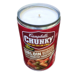 Sirloin Burger Soup Can 19oz CANdle Soy Wax Hemp Wick