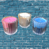 Soy Candles Handmade USA Red White And Blue Upcycled Reusable Votives Organic Hemp Wicks