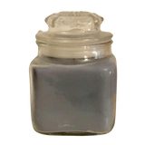 Soy Wax Candle, "Lightly Pachuli" Scent with Organic Beeswax Hemp Wick in Upcycled Container