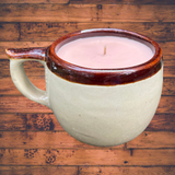 Upcycled Coffee Cup Soy Candles Handmade Organic Hemp Wick