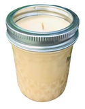 Vanilla  Upcycled Reusable Mason Jar Candle Soy Wax Organic Hemp Wick