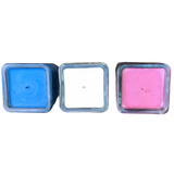 Soy Candles Handmade Red White and Blue Square Glass Upcycled Organic Hemp Wicks