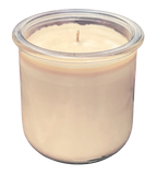 Vanilla Soy Candles Handmade Upcycled Yogurt Jar Organic Hemp Wick
