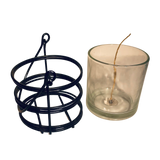 Custom Made Soy Candle Handmade Upcycled Container Organic Hemp Wick