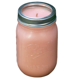 White Citrus Ssented Candles Upcycled Mason Jar Soy Wax Organic Hemp Wick