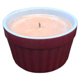 Pumpkin Spice Scented Candle Soy Wax Upcycled Baking Dish Organic Hemp Wick