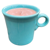 Repurposed Ceramic Mug Wood Wick Candle Gift for Him Coffee Gift for Her Eco Friendly