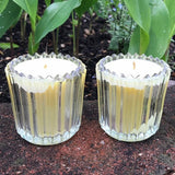 Citronella Lemongrass Soy Candles Upcycled Votives Organic Hemp Wicks Essential Oils