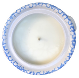 Blue Heart Crock 10oz Soy Candle Choice of Scents Organic Hemp Wicks