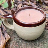 Upcycled Coffee Cup Soy Candles Handmade Organic Hemp Wick