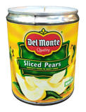 Soy CANdles Handmade Upcycled Recycled Sliced Pear Can Organic Hemp Wick