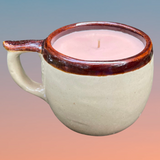 Upcycled Coffee Cup Soy Candles Handmade Organic Hemp Wick