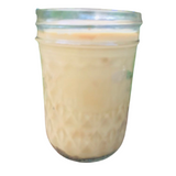 Vanilla  Upcycled Reusable Mason Jar Candle Soy Wax Organic Hemp Wick