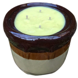 Citronella Lemongrass Soy Candles Handmade Upcycled Croxk Organic Hemp Wick Essential Oils
