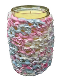 Citronella Lemongrass Essential Oil Reusable Mason Jar Soy Candles Crochet Sleeve Organic Hemp Wick