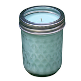 Balsam Pine Scented Candles Upcycled Mason Jar Soy Wax Organic Hemp Wick