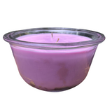Lavender Scented Soy Candle Upcycled Oval Glass Dish Organic Hemp Wicks
