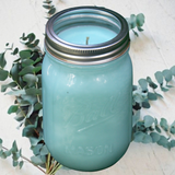 Mason Jar 16oz Soy Wax Candle Organic Hemp Wick