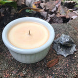 Pumpkin Spice Soy Candles Handmade Upcycled Reusable Baking Dish Organic Hemp Wick
