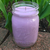 Lavender Scented Soy Candles Reusable Mason Jar Organic Hemp Wick