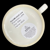 White 10oz Coffee Scented Soy Candle Handmade with Crackling Wooden Wick
