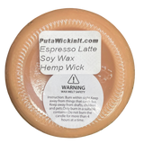 Espresso Latte Soy Candles Handmade Upcycled Yogurt Jar Organic Hemp Wick