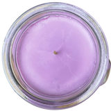 Lavender Soy Candles Handmade Upcycled Reusable Glass Decanter Organic Hemp Wick
