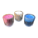 Soy Candles Handmade USA Red White And Blue Upcycled Reusable Votives Organic Hemp Wicks