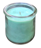 Eucalyptus Soy Candle Handmade Upcycled Container Eco Friendly Organic Hemp Wick