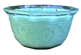 Eucalyptus Scented Soy Candle Upcycled Beveled Glass 15oz Bowl Organic Hemp Wicks
