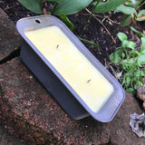 Loaf Pan 16oz Upcycled Citronella Lemongrass Essential Oil Soy Candle Handmade Organic Hemp Wicks
