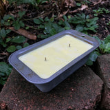 Loaf Pan 16oz Upcycled Citronella Lemongrass Essential Oil Soy Candle Handmade Organic Hemp Wicks