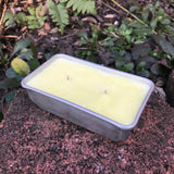 Loaf Pan 6oz Upcycled Citronella Lemongrass Essential Oil Soy Candle Organic Hemp Wicks